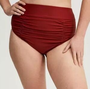 Torrid High-Waist High Leg Cheeky Swim Bottom Paprika Size 2X 18/20 NWT